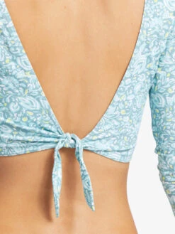 Roxy Seaside Tropics Long Sleeve Crop Rashguard -Roxy Swimwear Shop arjwr03200 roxyw bzb6 frt4