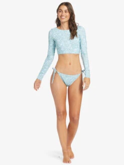 Roxy Seaside Tropics Long Sleeve Crop Rashguard -Roxy Swimwear Shop arjwr03200 roxyw bzb6 frt9