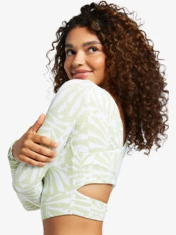 Roxy Waves For Days Long Sleeve UPF 50 Rashguard -Roxy Swimwear Shop arjwr03203 roxyw gcy9 frt3