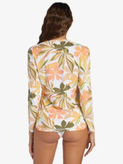 Roxy Sea Skippin UPF 50 Long Sleeve Rashguard -Roxy Swimwear Shop arjwr03204 roxyw wbb9 bck1