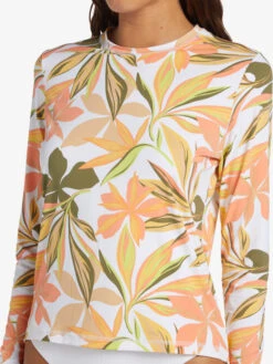 Roxy Sea Skippin UPF 50 Long Sleeve Rashguard -Roxy Swimwear Shop arjwr03204 roxyw wbb9 frt3