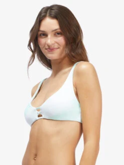 Roxy Palm Tree Dreams Reversible Elongated Triangle Bikini Top -Roxy Swimwear Shop arjx303548 roxyw gcf8 sd1