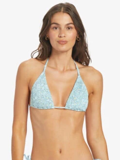 Roxy Seaside Tropics Smock Tiki Tri Bikini Top