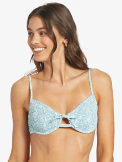 Roxy Seaside Tropics Underwire Smock Bra Bikini Top