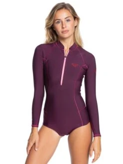Roxy 1mm Performance Cheeky Long Sleeve Springsuit -Roxy Swimwear Shop erjw403040 roxyw xmmr frt1