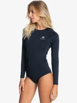 Roxy Essentials Long Sleeve One-Piece Swimsuit -Roxy Swimwear Shop erjwr03432 essentialsonesiebackzipw kvj0 frt2