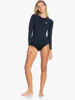 Roxy Essentials Long Sleeve One-Piece Swimsuit -Roxy Swimwear Shop erjwr03432 essentialsonesiebackzipw kvj0 frt9