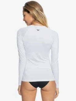 Roxy Essentials UPF 50 Long Sleeve Front Zip Rashguard -Roxy Swimwear Shop erjwr03482 roxyw wbb0 bck1
