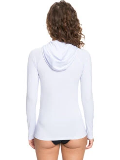 Roxy Essentials Hooded UPF 50 Long Sleeve Rashguard -Roxy Swimwear Shop erjwr03495 roxyw wbb0 bck1