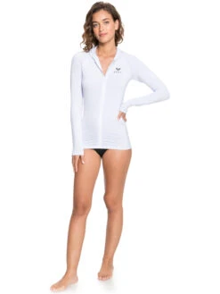 Roxy Essentials Hooded UPF 50 Long Sleeve Rashguard -Roxy Swimwear Shop erjwr03495 roxyw wbb0 frt9