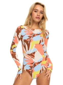 Roxy Floraldelic Printed Long Sleeve UPF 50 Swimsuit -Roxy Swimwear Shop erjwr03614 roxyw cpq6 frt1