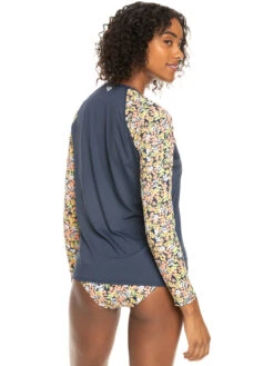 Roxy Printed UPF 50 Long Sleeve Front Zip Rashguard -Roxy Swimwear Shop erjwr03648 roxyw bsp7 bck1