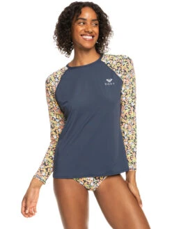 Roxy Printed UPF 50 Long Sleeve Front Zip Rashguard