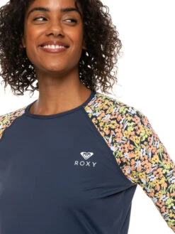 Roxy Printed UPF 50 Long Sleeve Front Zip Rashguard -Roxy Swimwear Shop erjwr03648 roxyw bsp7 frt3