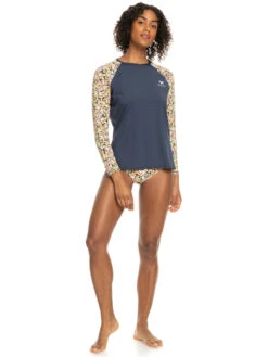 Roxy Printed UPF 50 Long Sleeve Front Zip Rashguard -Roxy Swimwear Shop erjwr03648 roxyw bsp7 frt9