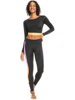 Roxy Fitness Long Sleeve Cropped Rashguard -Roxy Swimwear Shop erjwr03652 roxyw kvj0 frt9