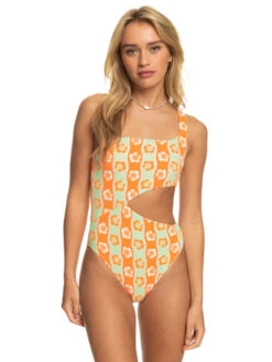 Roxy Wavy Babe One-Piece Swimsuit -Roxy Swimwear Shop erjx103540 roxyw gbg6 frt1