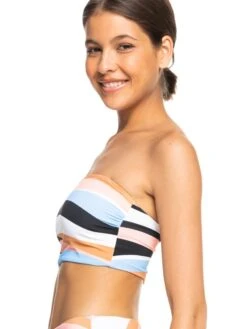 Roxy Paradiso Passport Bandeau Bikini Top -Roxy Swimwear Shop erjx304526 roxyw wbb0 frt2