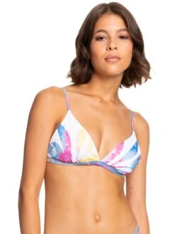 Roxy POP SURF Reversible Fixed Triangle Bikini Top -Roxy Swimwear Shop erjx304603 roxyw nft6 frt3
