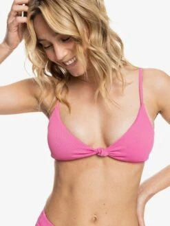 Roxy Love The Surf Knot Triangle Bikini Top -Roxy Swimwear Shop erjx304646 roxyw mkh0 frt1