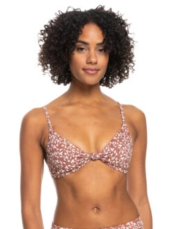 Roxy Love The Surf Knot Printed Rib Bikini Top -Roxy Swimwear Shop erjx304869 roxyw cpq8 frt1