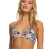 Roxy Printed Beach Classics Triangle Athletic Bikini Top