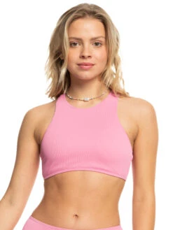 Roxy Active Rib Crop Bikini Top