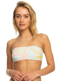Roxy Tropics Hype Reversible Bandeau Bikini Top -Roxy Swimwear Shop erjx305016 roxyw gbg3 frt1