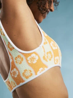 Roxy Wavy Babe Bralette Bikini Top -Roxy Swimwear Shop erjx305021 roxym gbg6 bck2