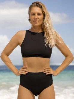 Roxy Pro The Pop Up Crop Bikini Top -Roxy Swimwear Shop erjx305060 roxyl kvj0 frt3