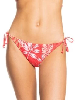 Roxy Seaside Tropics Mid-Waist Smocked Bikini Bottoms -Roxy Swimwear Shop erjx404393 roxyw rmz8 frt1