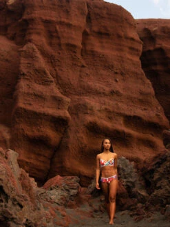 Stella Jean X Roxy Mid-Waist Bikini Bottoms -Roxy Swimwear Shop erjx404470 roxyl gnv6 frt4