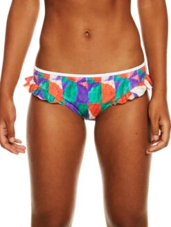 Stella Jean X Roxy Mid-Waist Bikini Bottoms -Roxy Swimwear Shop erjx404470 roxym gnv6 frt1