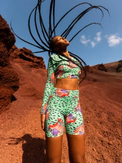 Stella Jean X Roxy Bike Short Bikini Bottoms -Roxy Swimwear Shop erjx404471 roxyl gnv5 frt3