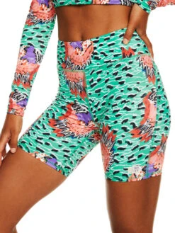 Stella Jean X Roxy Bike Short Bikini Bottoms -Roxy Swimwear Shop erjx404471 roxym gnv5 frt1