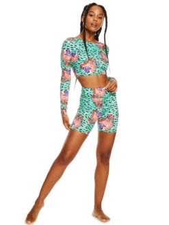 Stella Jean X Roxy Bike Short Bikini Bottoms -Roxy Swimwear Shop erjx404471 roxym gnv5 frt9