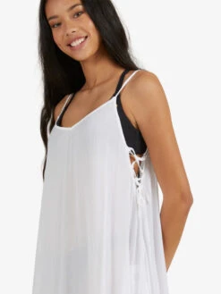 Roxy Beachy Vibes Solid Beach Cover-Up Dress -Roxy Swimwear Shop erjx603266 roxyw wbb0 dtl1