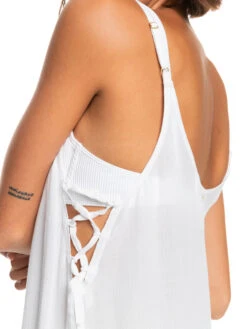 Roxy Beachy Vibes Solid Beach Cover-Up Dress -Roxy Swimwear Shop erjx603266 roxyw wbb0 frt3
