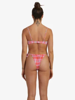 Roxy Tartan Times Tie-Side Bikini Bottoms -Roxy Swimwear Shop urjx403066 roxyw nmb8 bck1